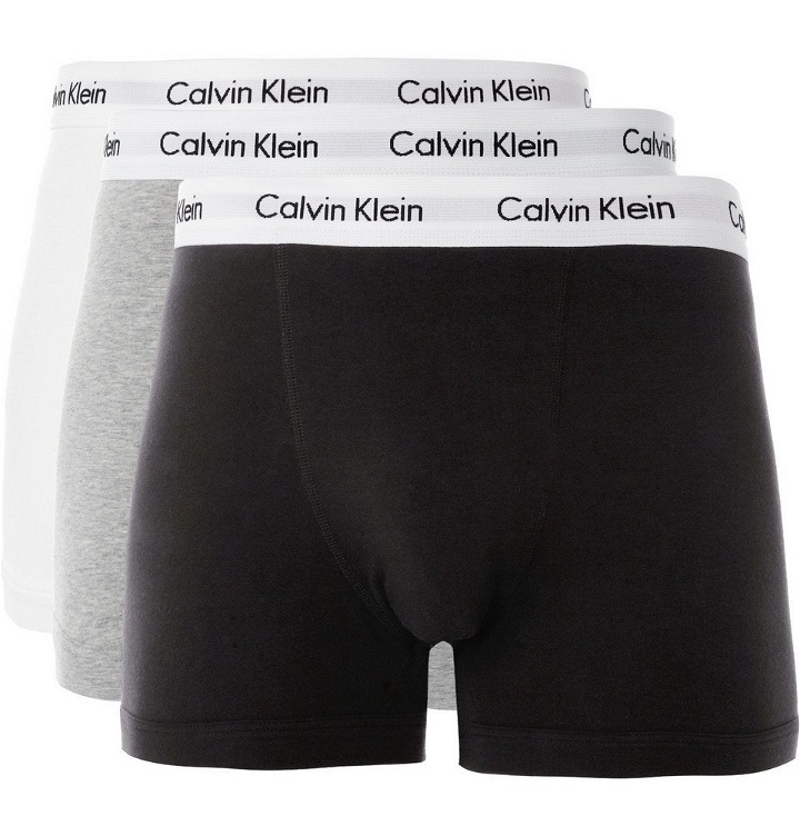 Photo: Calvin Klein Underwear - Three-Pack Stretch-Cotton Boxer Briefs - Men - Multi
