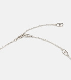 Valentino Ovalette VLogo embellished necklace
