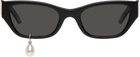 KIMHĒKIM Black Pearl Tear Cat-Eye Sunglasses