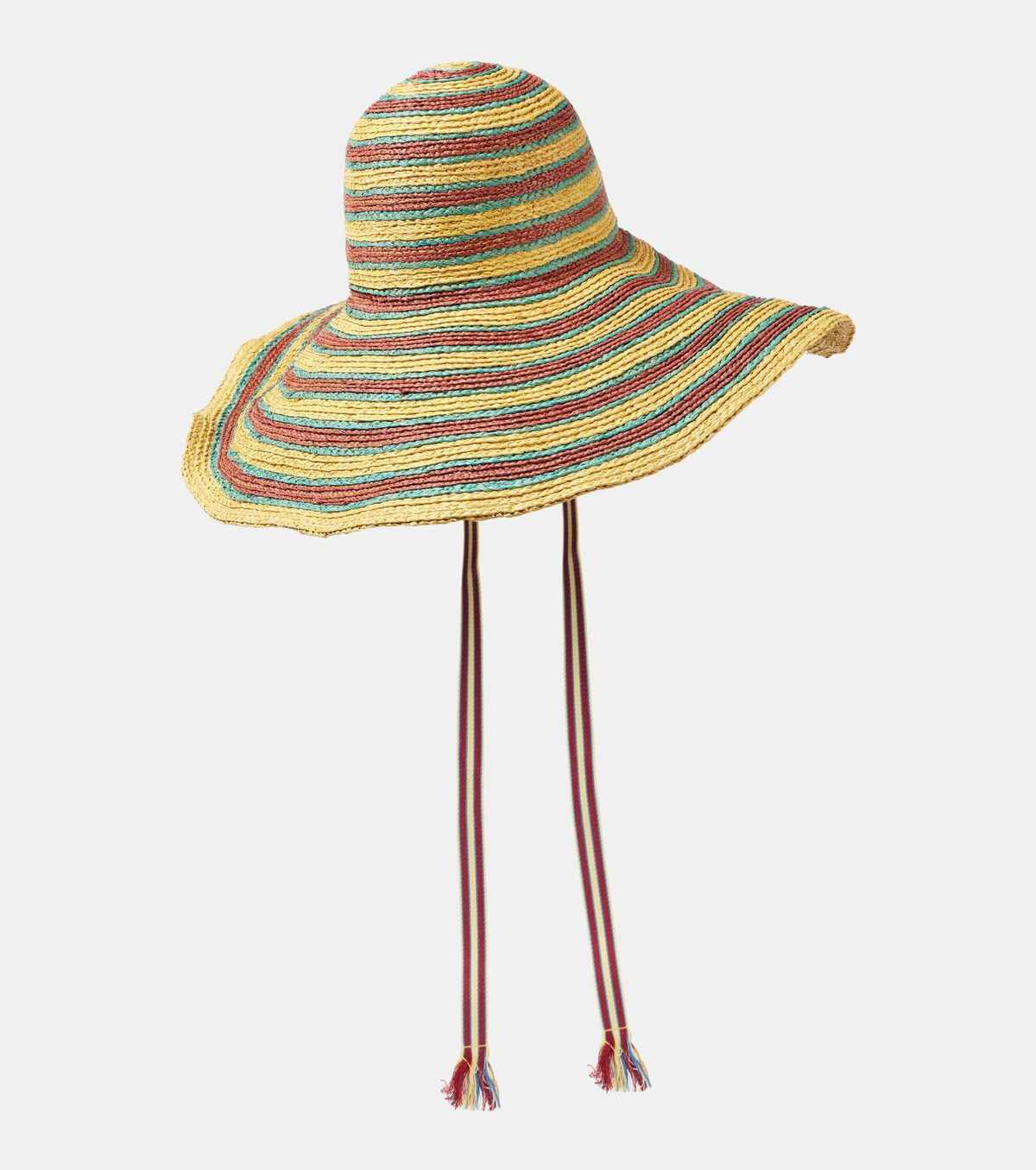 Alémais Tamsim striped raffia sun hat ALÉMAIS