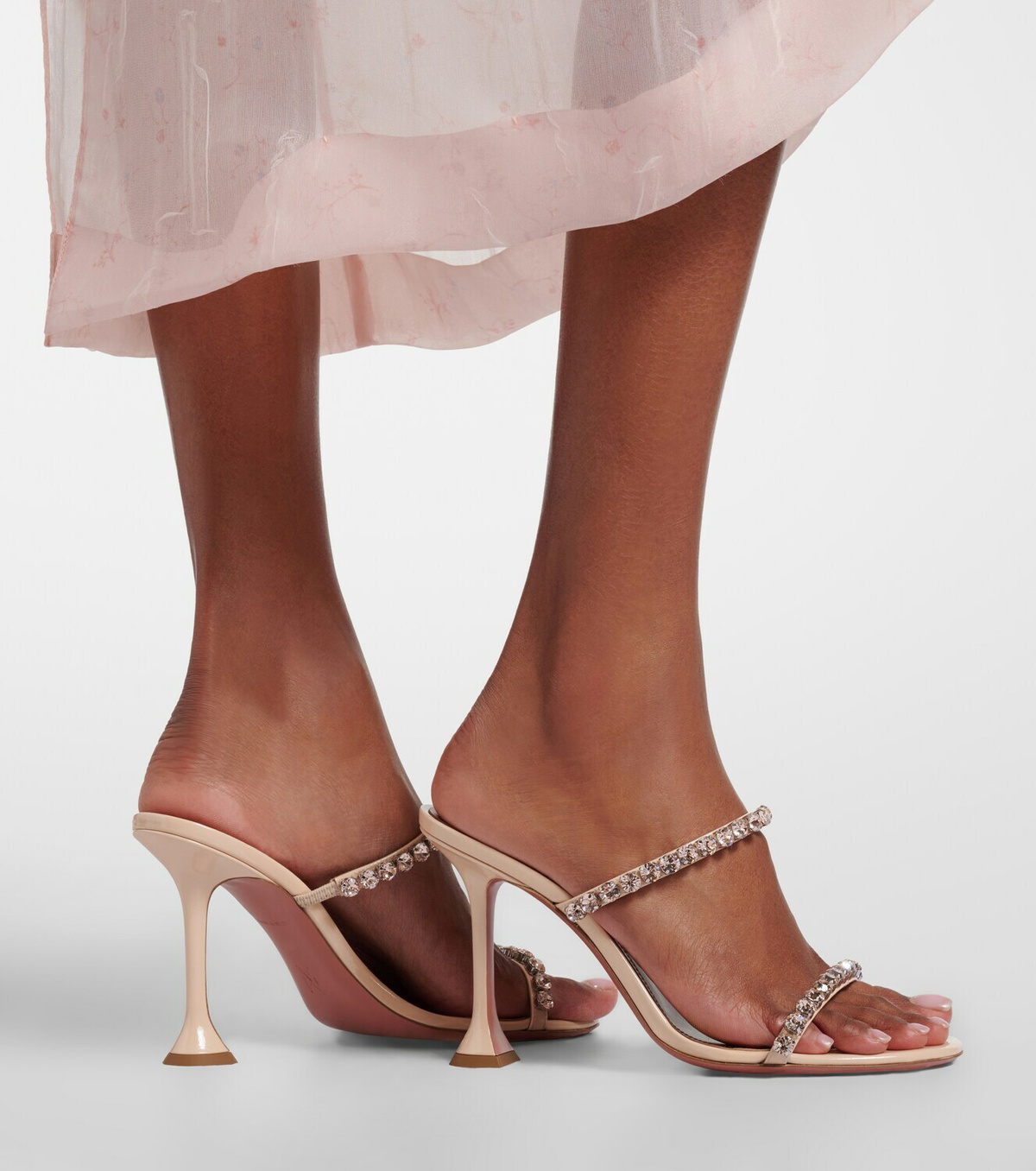 Amina Muaddi Gigi crystal-embellished leather sandals