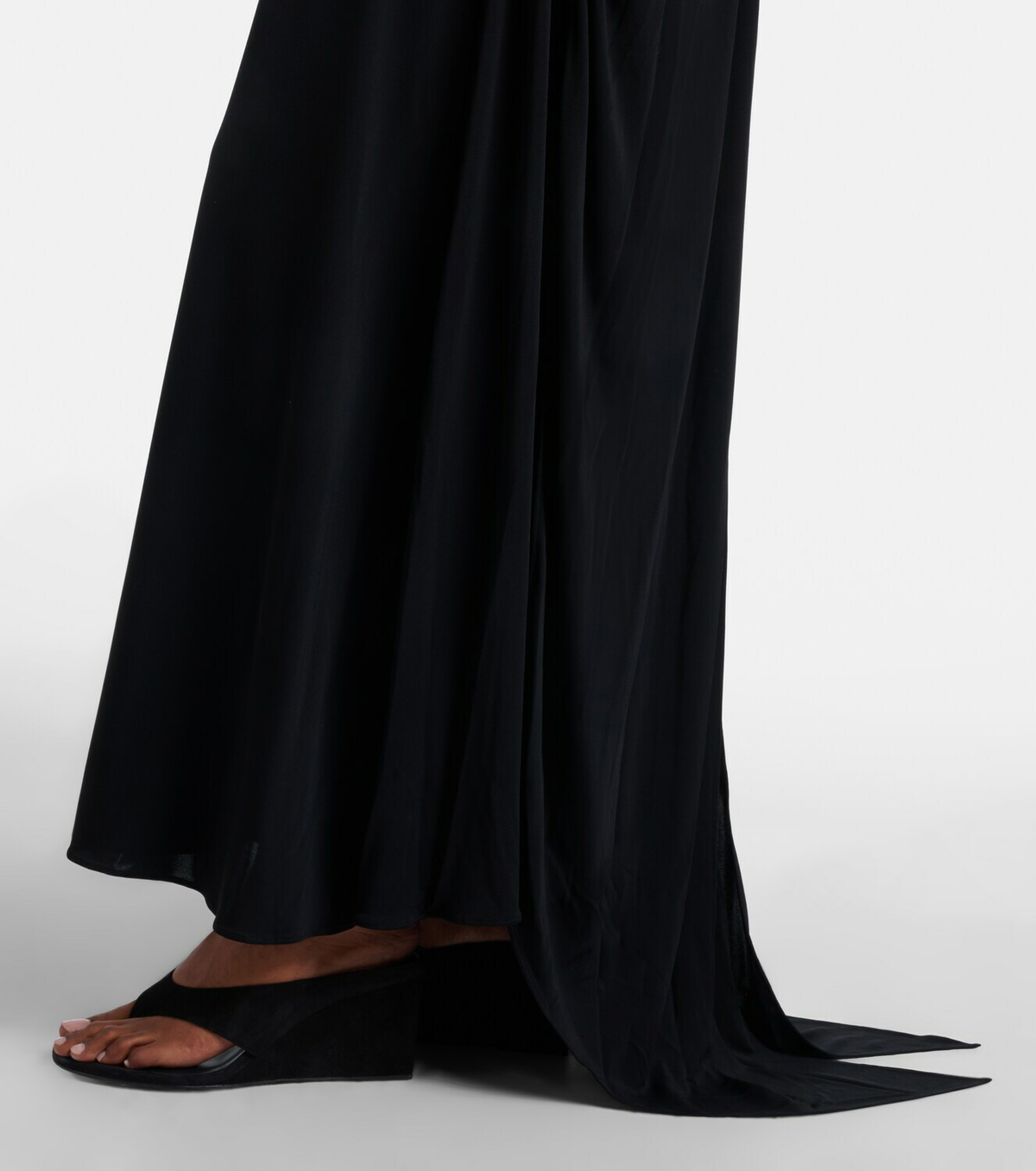 Alaïa Draped jersey maxi dress