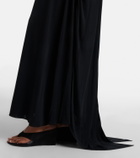 Alaïa Draped jersey maxi dress