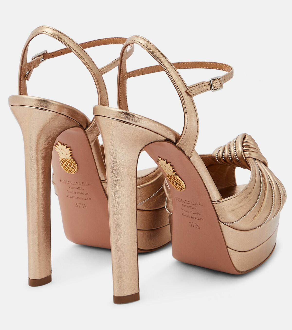 【関税&送料込】Aquazzura Sandals Aquazzura Atelier Plateau embellished leather platform