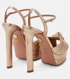 Aquazzura Atelier Plateau embellished leather platform sandals