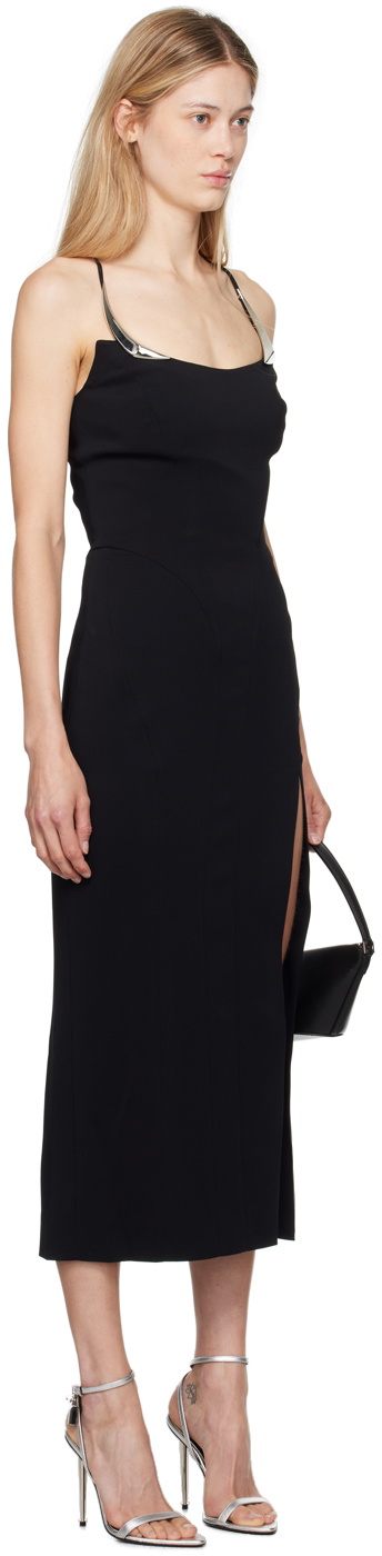 is formal dress code black tie 1992 Thierry Mugler Runway Black Satin and Velvet Maxi Dress – CIRCA VINTAGE main image 0