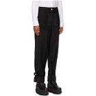 Sacai Black Wool Ankle Strap Suiting Trousers