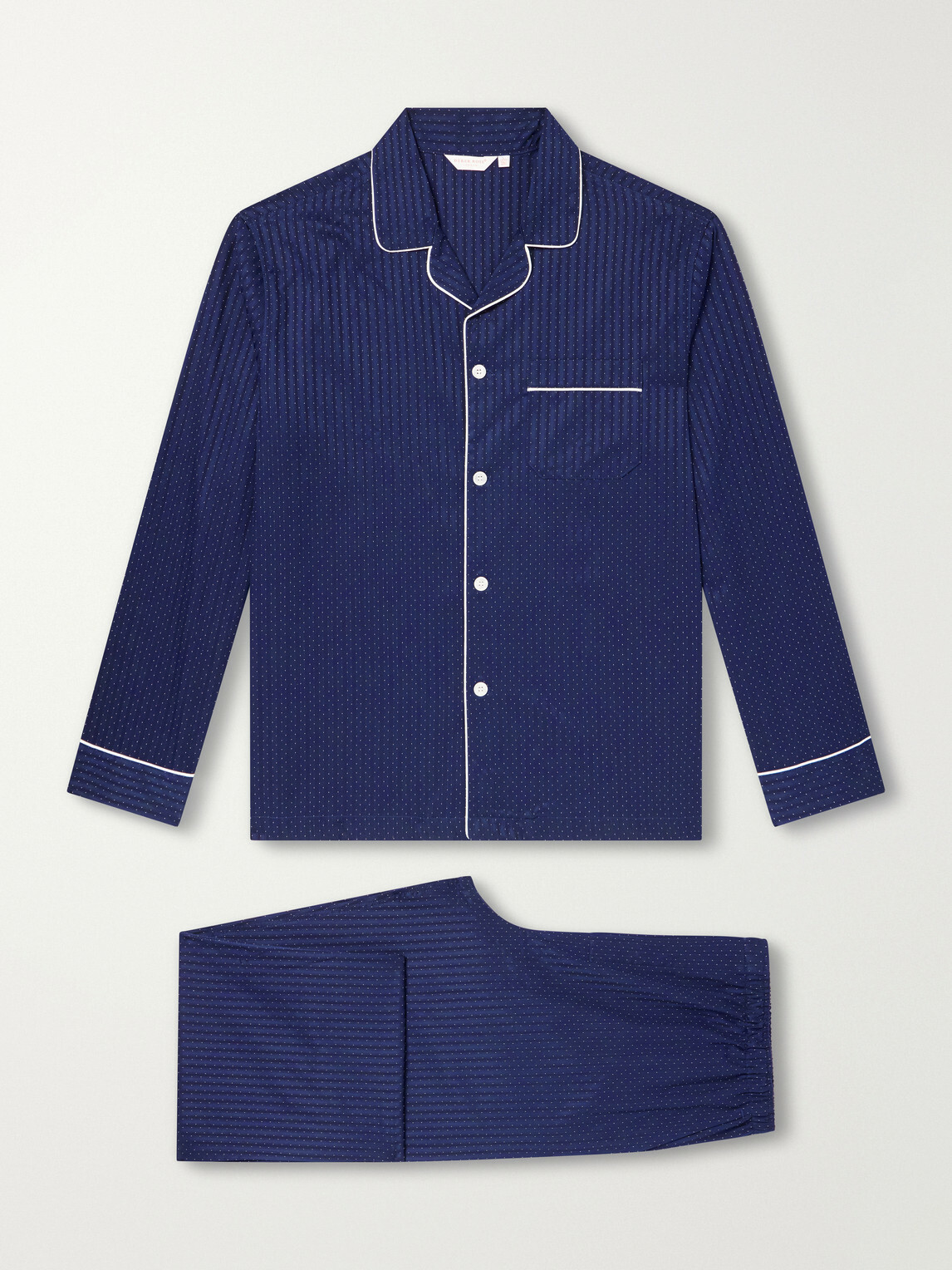 Derek Rose - Royal Printed Cotton-Poplin Pyjama Set - Blue