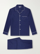 Derek Rose - Royal Printed Cotton-Poplin Pyjama Set - Blue