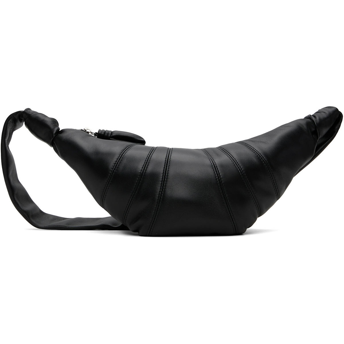 LEMAIRE Black Small Croissant Leather Bag
