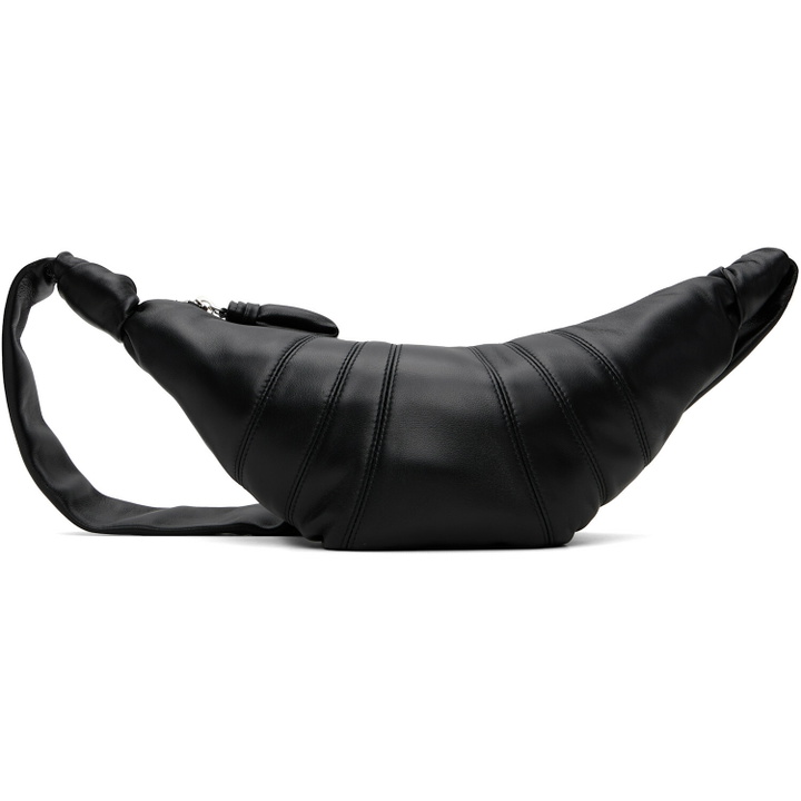 Photo: LEMAIRE Black Small Croissant Leather Bag