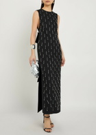 Armarium Mina Crystal-embellished Wool Midi Dress Black