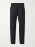 Barena - Straight-Leg Pleated Wool-Blend Gabardine Trousers - Black