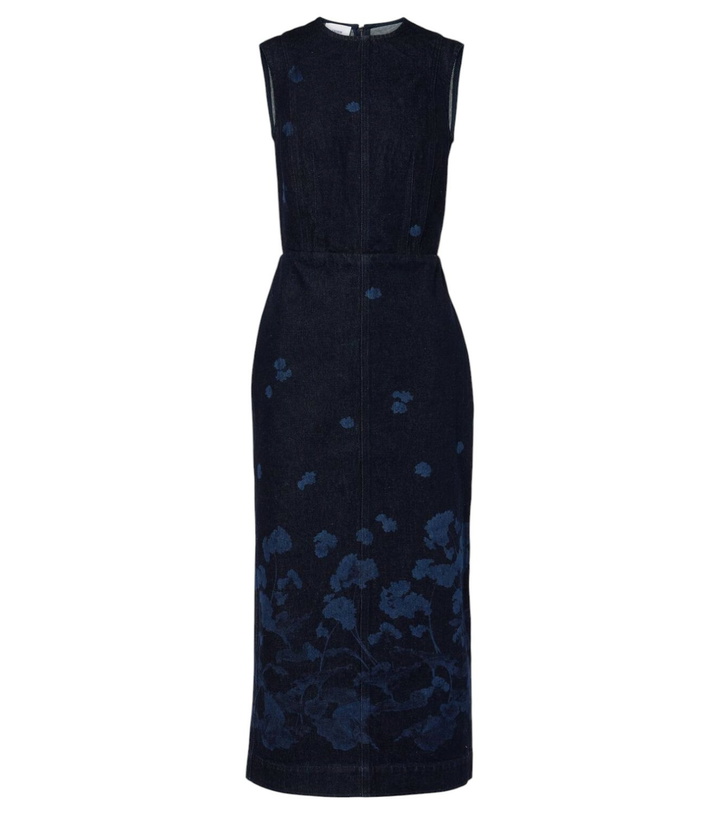 Photo: Erdem Floral denim midi dress