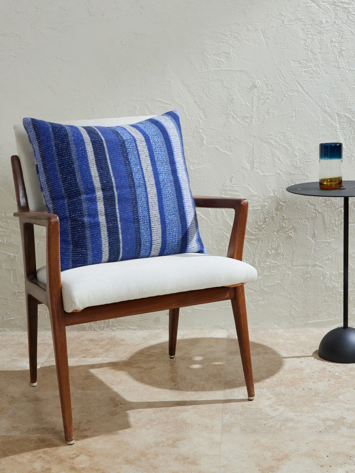 The Elder Statesman - Striped Knitted Cashmere Pillow