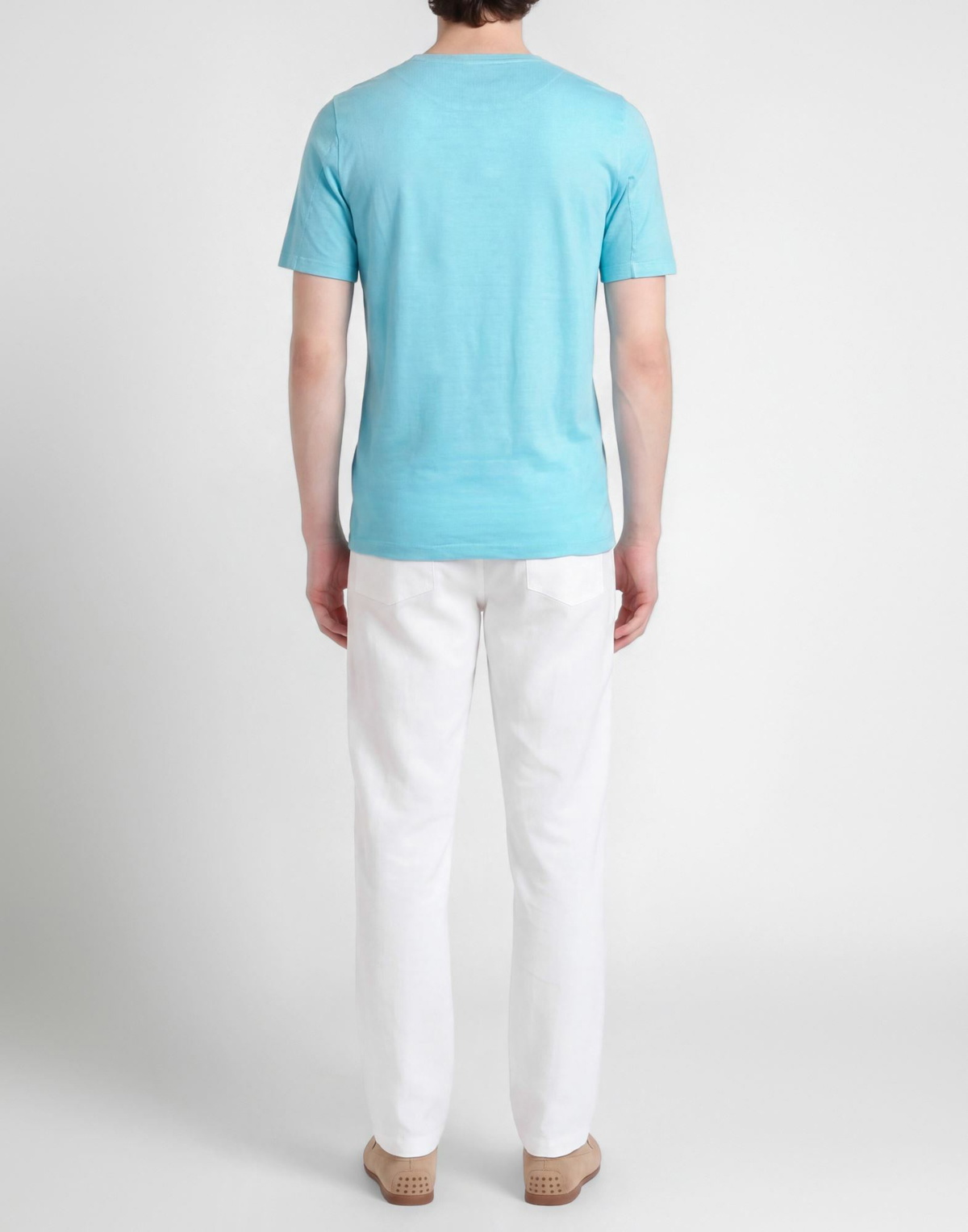 120% Lino Mens T-shirt Turquoise