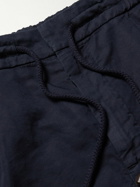 Brunello Cucinelli - Wide-Leg Pleated Linen and Cotton-Blend Drawstring Shorts - Blue