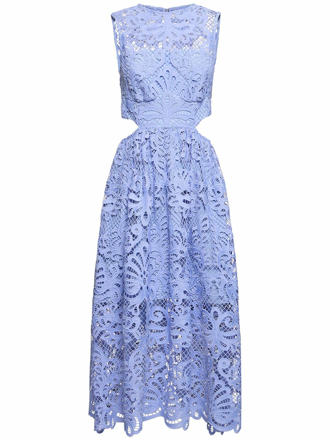 SELF-PORTRAIT Lace Cutout Midi Dress Self-Portrait
