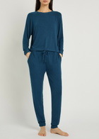 Eberjey Cozy Time Stretch-knit Sweatpants Navy