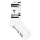 Alexander McQueen Sport Stripe Skull Sock