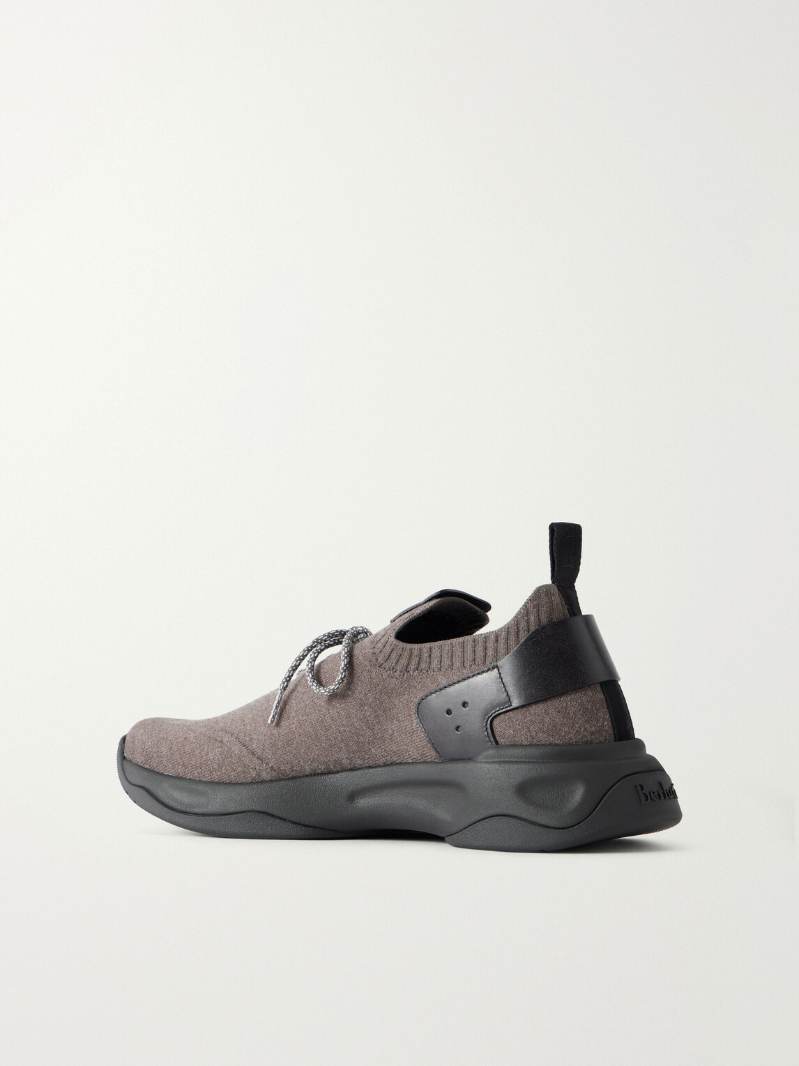 Berluti - Shadow Leather-Trimmed Mesh Sneakers - Gray