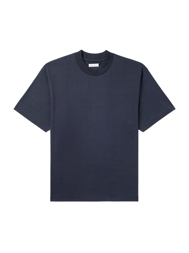 Photo: Kaptain Sunshine - Suvin Supima Cotton-Jersey T-Shirt - Blue