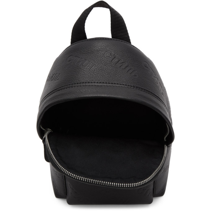 Heron Preston Black Mini Leather Backpack Heron Preston