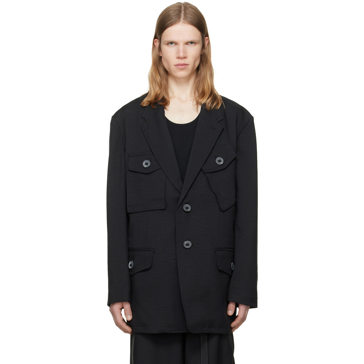 Y-3 Black Sport Uniform Chore Jacket