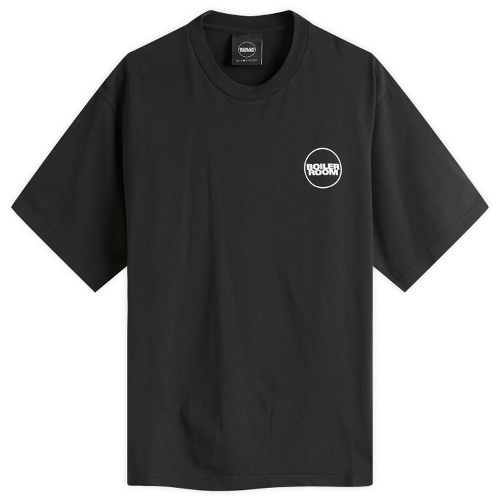 Photo: Boiler Room Men's Cracked Logo T-Shirt in Black