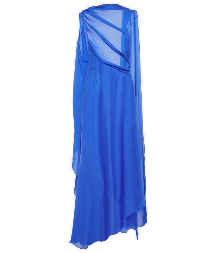 Photo: Givenchy Draped asymmetric silk satin gown