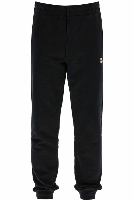 Photo: MAISON KITSUNE fox head joggers Black