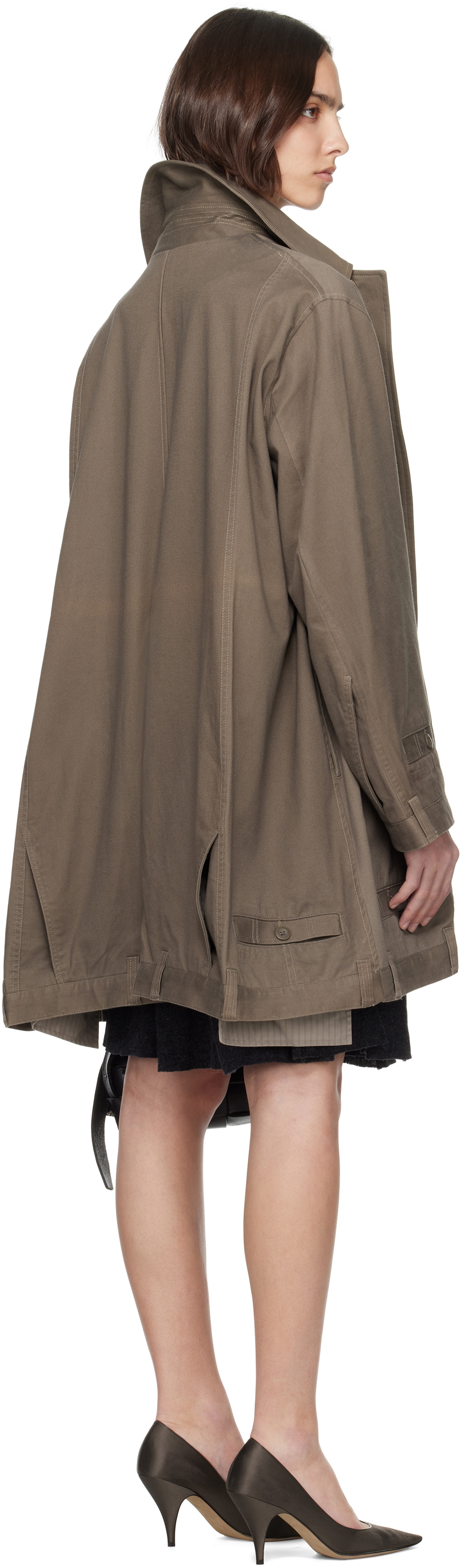 HODAKOVA Upside Down Chino Trench Coat