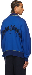 Palm Angels Blue Bear Sweater