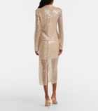 Veronica Beard Allora sequined midi skirt
