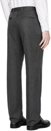 Valentino Gray Wool Trousers