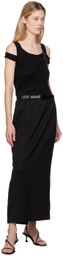 LE17SEPTEMBRE Black Belted Maxi Skirt
