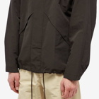 Auralee Men's Washi Zip Hooded Jacket in Dark Brown