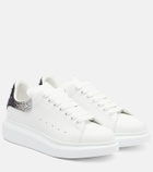 McQueen Oversized embellished leather sneakers