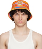 Casablanca Multicolor Low Rider Printed Denim Bucket Hat