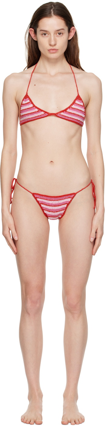 Akoia Red & Pink Twiggy Bikini