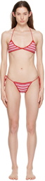 Akoia Red & Pink Twiggy Bikini