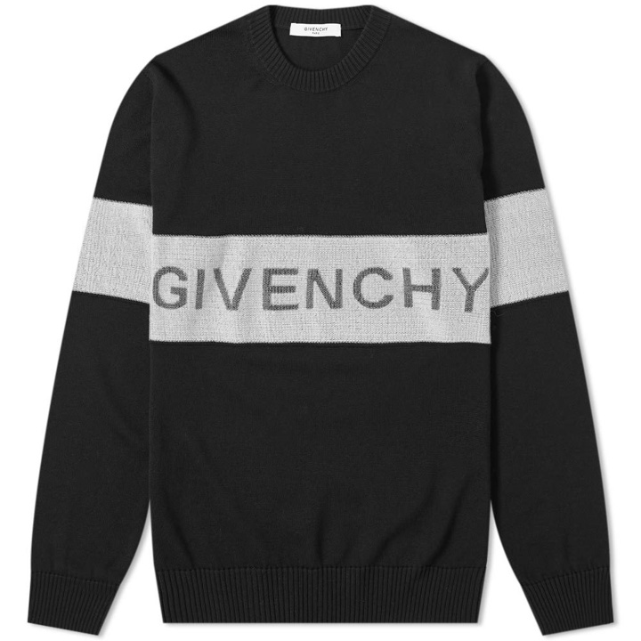 Photo: Givenchy Transparent Band Logo Crew Knit