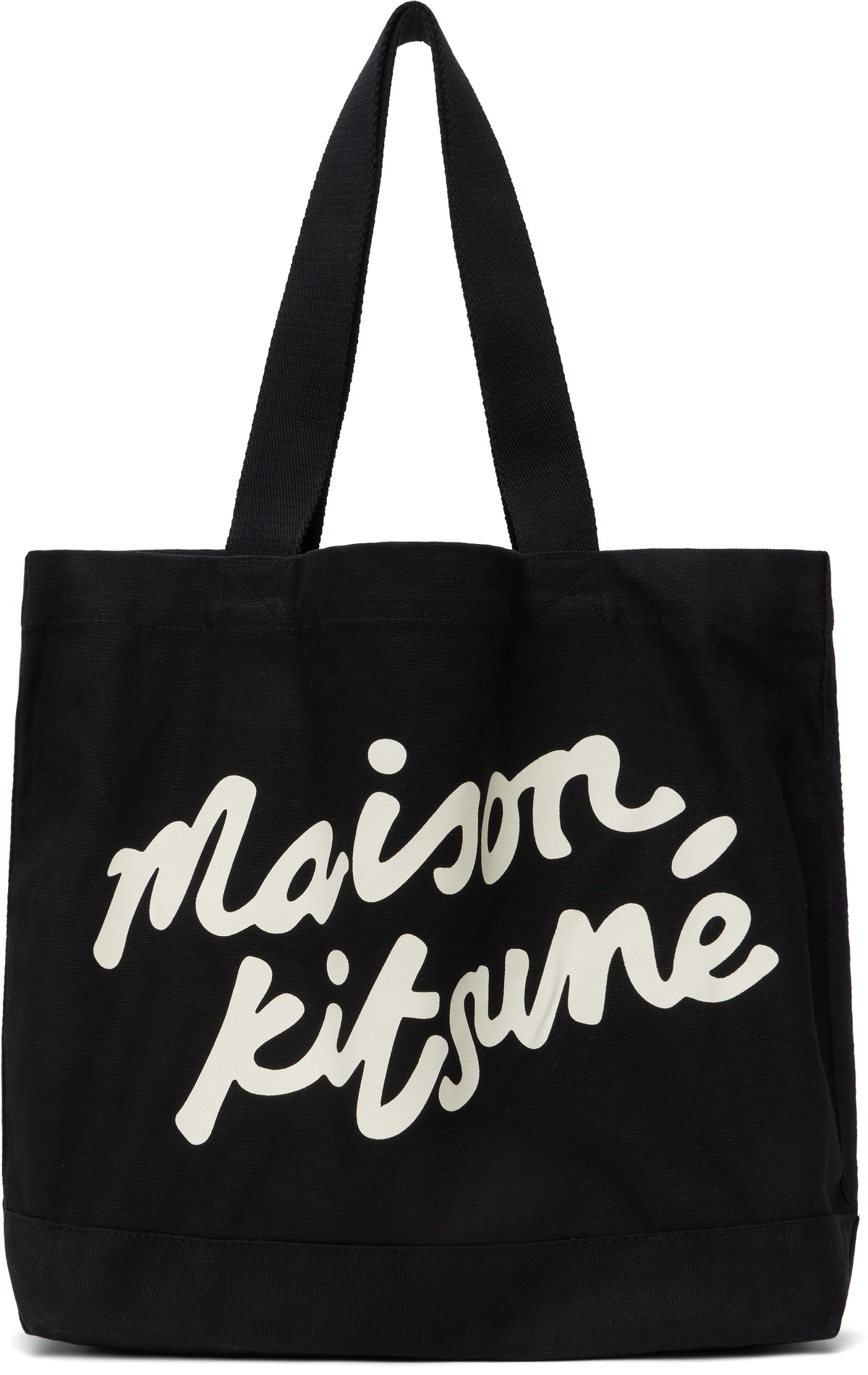 Maison Kitsuné Black 'Maison Kitsuné' Handwriting Tote
