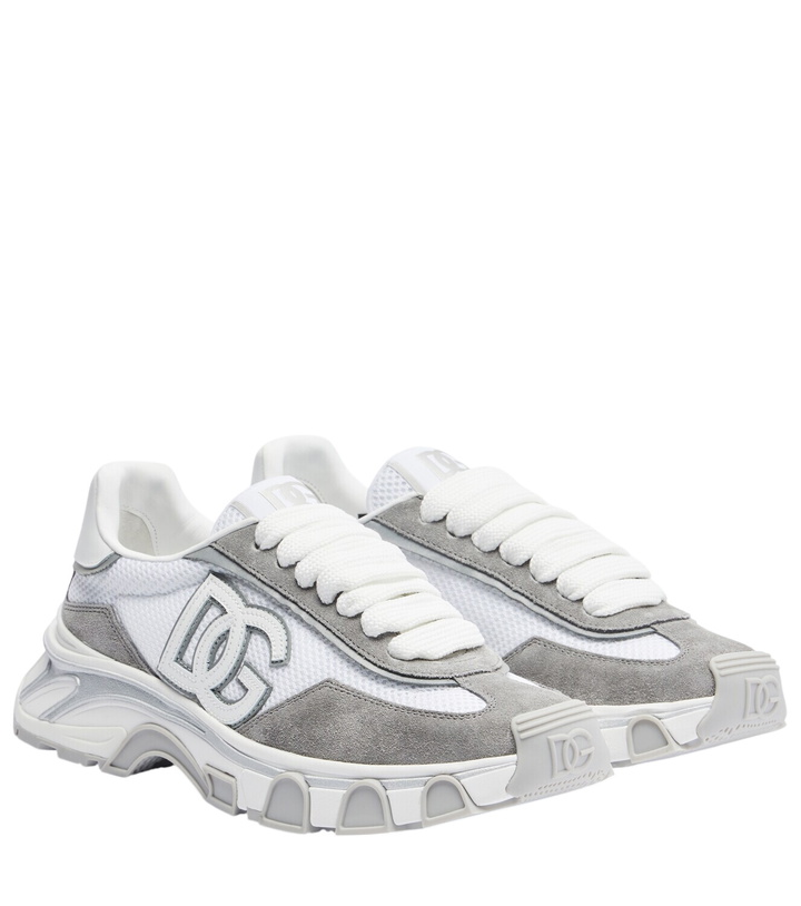 Photo: Dolce&Gabbana Runner suede-trimmed sneakers