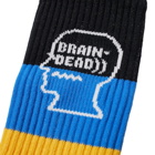 Brain Dead Striped Logo Sock