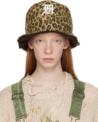 R13 Khaki Leopard Bucket Hat