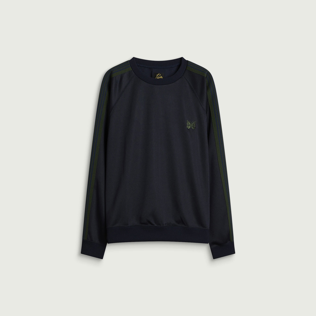 Needles Men's Poly Smooth Crew Neck Sweatshirt in Navy