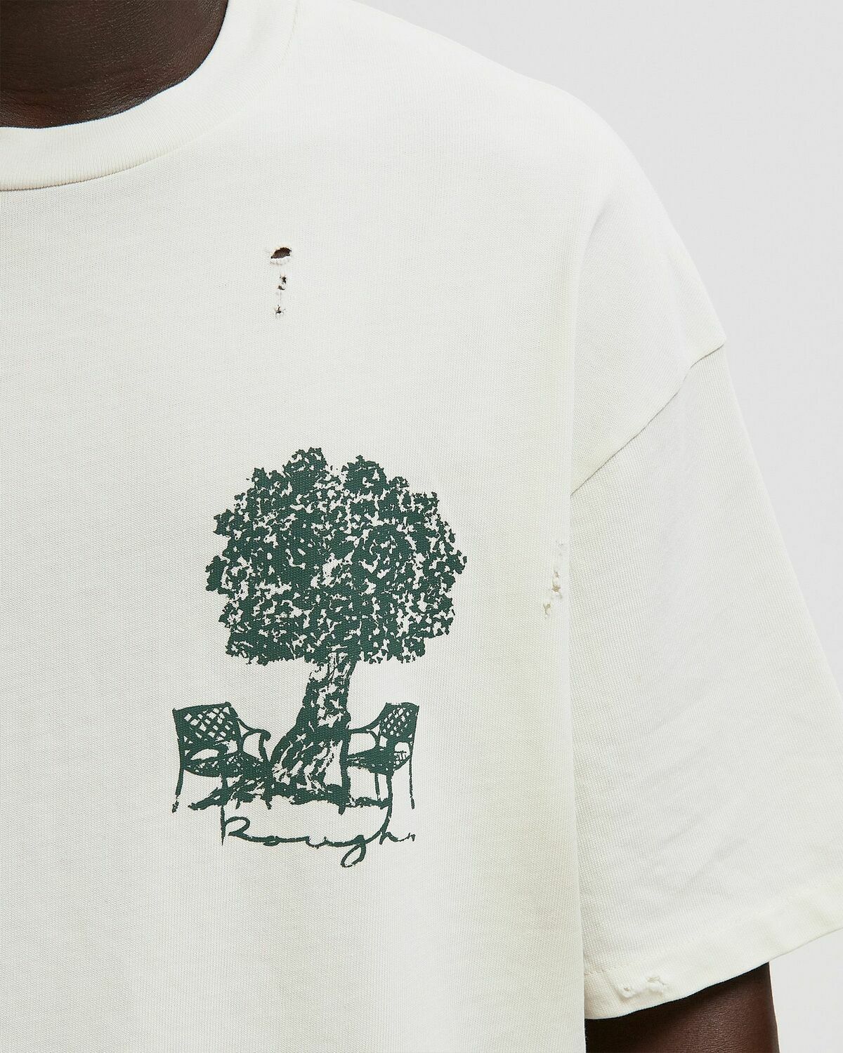 Rough. AVLI T-SHIRT White Mens Shortsleefe