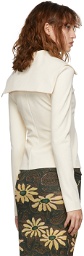 Nanushka Off-White Mace Zip-Up Sweater