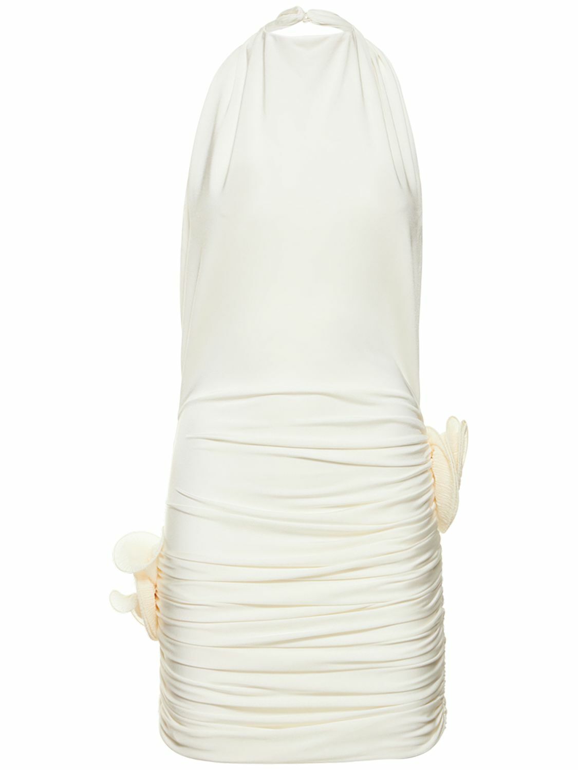 MAGDA BUTRYM Fitted Draped Viscose Jersey Mini Dress Magda Butrym